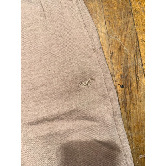 Hollister Jogger Pants Men's S Beige Fleece Lined Ultra High Rise Tapered Leg - Picture 5 of 6